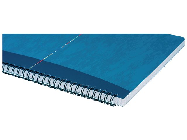 Spiralbuch OFFICE, kariert 5 mm, ungelocht, A4, 90 g/m², Optik Paper, weiß, Einbandfarbe: sortiert, 90 Blatt