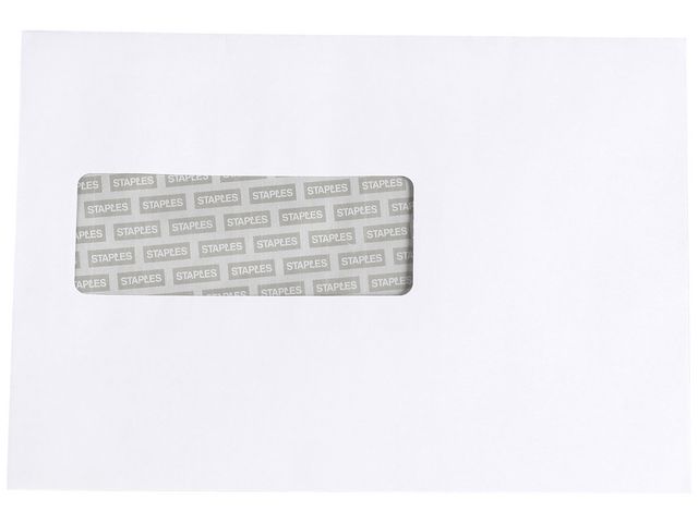 Geschäftsumschlag, 156 x 220 mm, mit Sichtfenster, Haftstreifenklebung, Papier, weiß