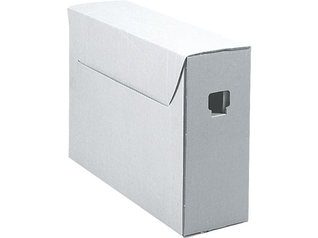 Aktenbox, Karton, 265 x 118 x 394 mm, Weiß