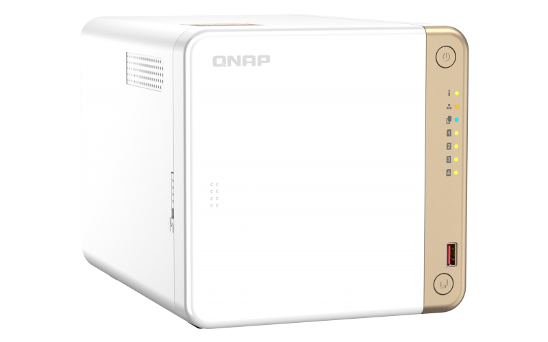 QNAP TS-462-2G 4-Bay desktop NAS Intel Celeron N4505 dual-core 2GB DDR4 SODIMM RAM 2xDDR4 SODIMM slots max 16GB 4x3.5inch/2.5inch