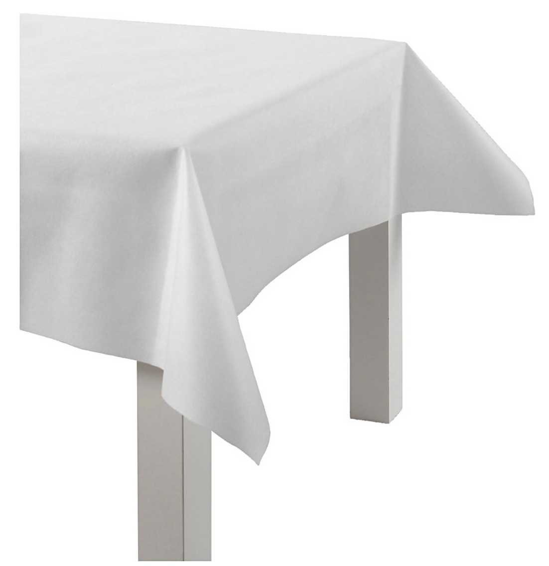 Tischdecke aus Stoffimitat, weiß, B: 125 cm, 70 g/m2