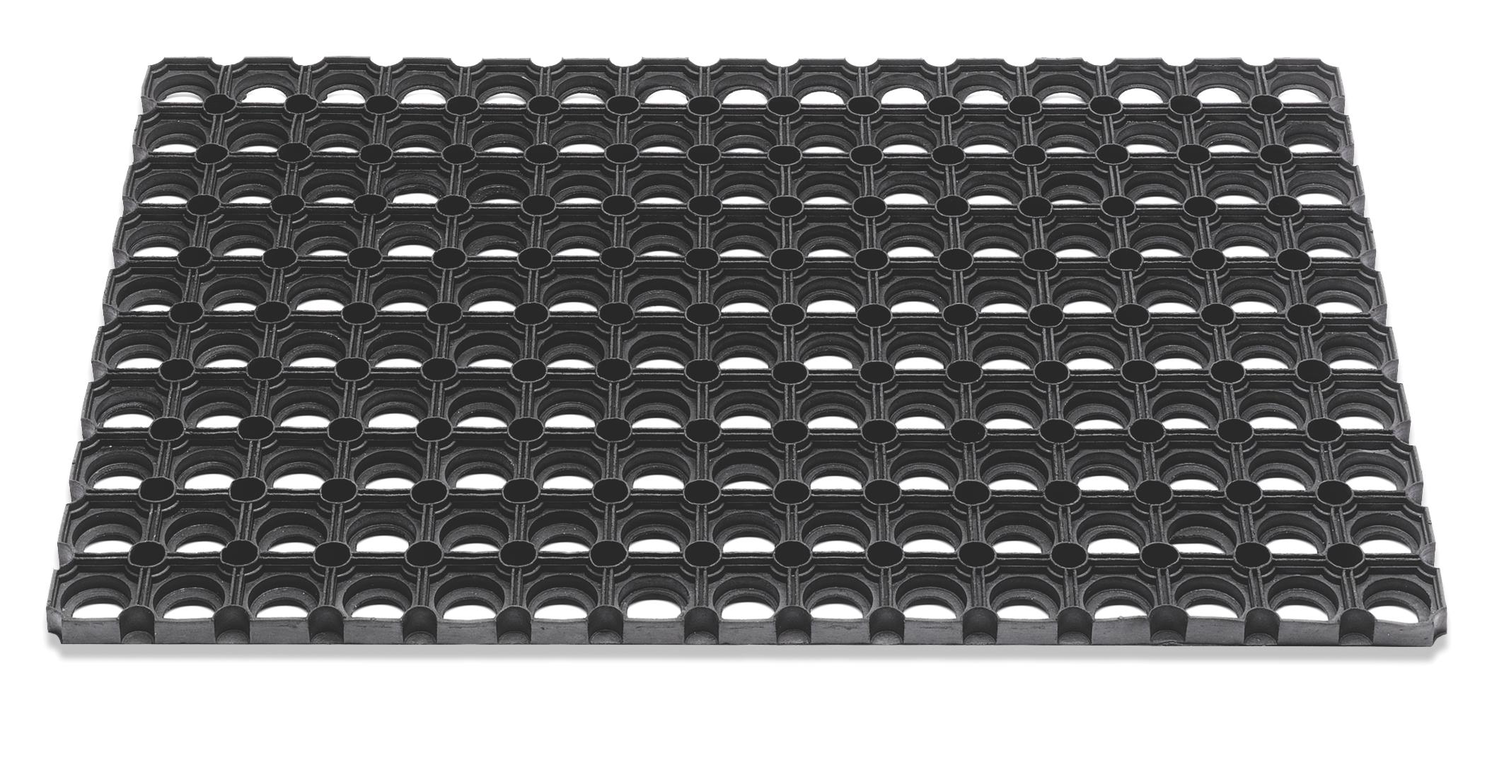 350 Domino Gummiringmatte 50 x 80 cm Schwarz