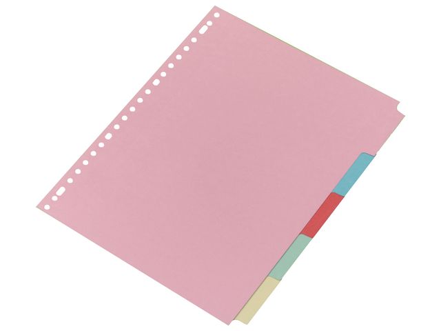 Blanko-Trennblätter aus Karton, 5 Blatt, A4, Verschiedene Farben