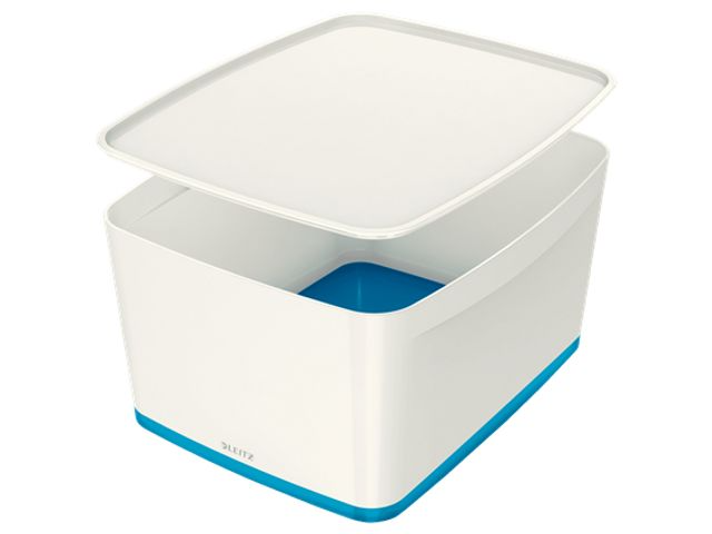 MyBox Opbergbox L Wit/Blauw - 18 L