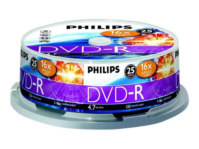 Philips DM4S6B25F - DVD-R x 25 - 4.7 GB - Speichermedium