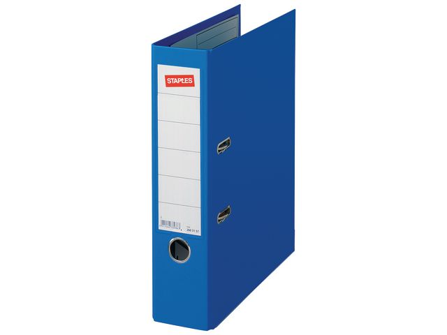 Ordner Premium, PP, Einsteckrückenschild, mit Griffloch, A4, 80 mm, blau