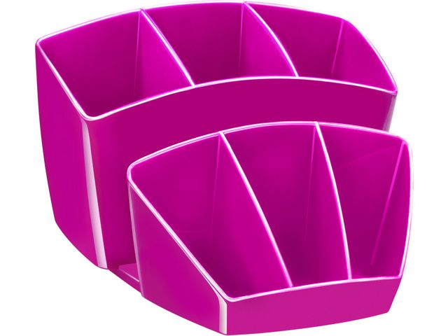 Schreibtischorganizer Gloss, Polystyrol, 143 x 158 x 93 mm, pink