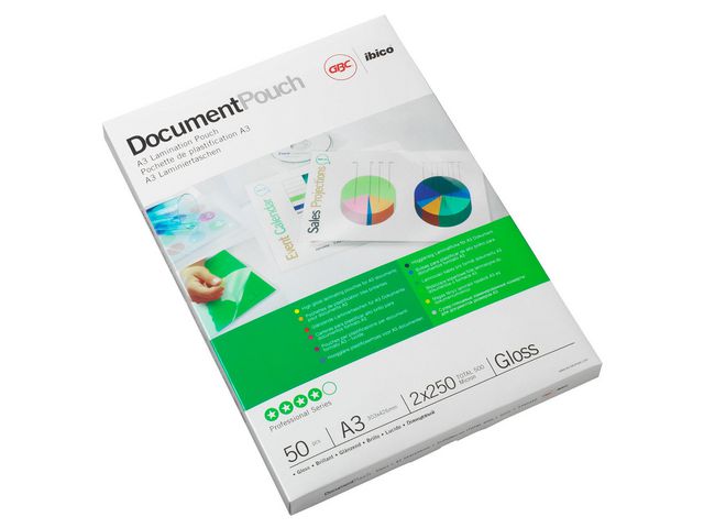 Laminiertasche Document™ Pouch, A3, 303 x 426 mm, 0,075 mm, transparent, glänzend