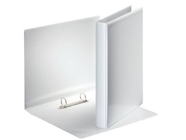 Präsentationsringbuch, Kunststoff, A4, 2-Ring-Mechanik, Ring-ø: 25 mm, weiß