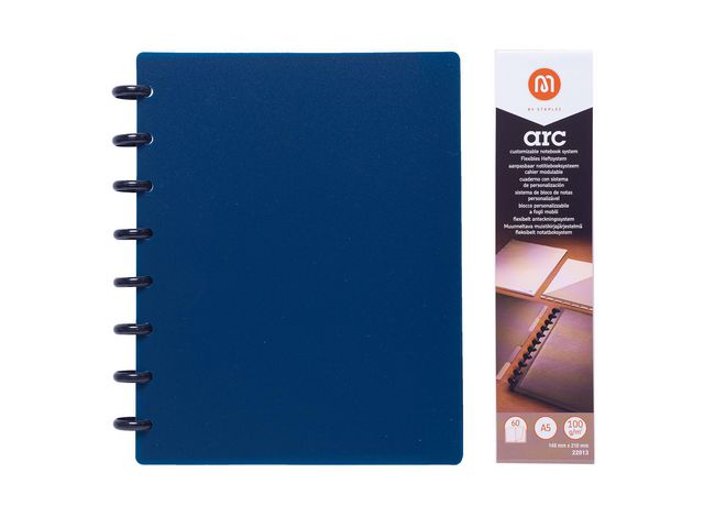 ARC Notizbuch, A5, 60 Blatt, 100 g/m², Liniert, Polypropylen-Einband, Blau