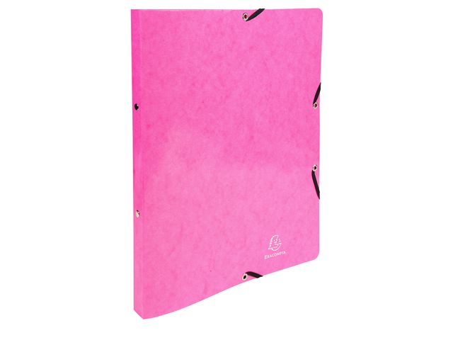 Iderama Eckspanner-Ringbuch 2-O-Ringmechanik 15 mm DIN A4 140 Blatt 320 x 250 mm Presspappe mit Polypropylen Pink