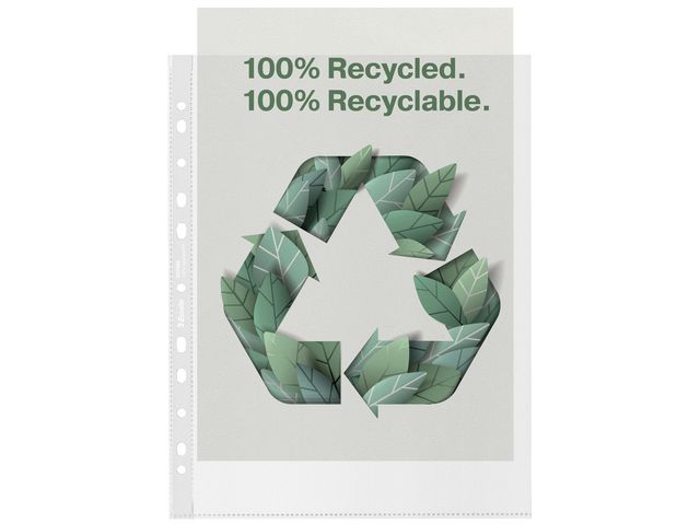 Dokumententasche A4 Maxi, PP, 100% recycelt, transparent