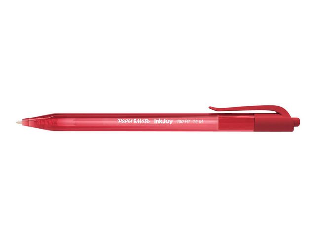InkJoy 100 RT, Druckkugelschreiber, Mittelstarke 1-mm-Spitze, Roter Schaft, Rote Tinte