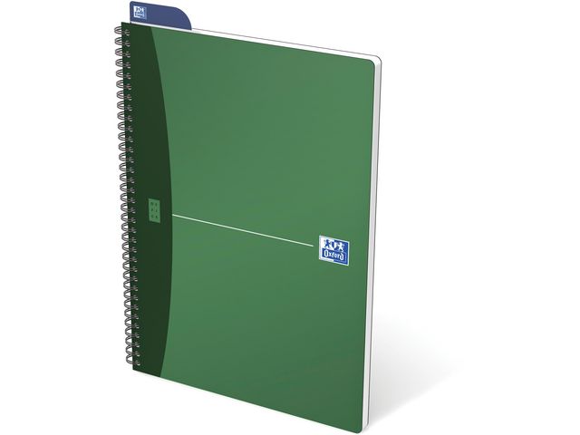 Spiralbuch OFFICE, liniert 7 mm, ungelocht, A4, 90 g/m², Optik Paper, weiß, Einbandfarbe: sortiert, 90 Blatt