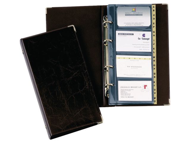 Visitenkartenringbuch VISIFIX®, 14,5 x 25,5 cm, für: 200 Karten, Kartengröße: 57 x 90 mm, schwarz