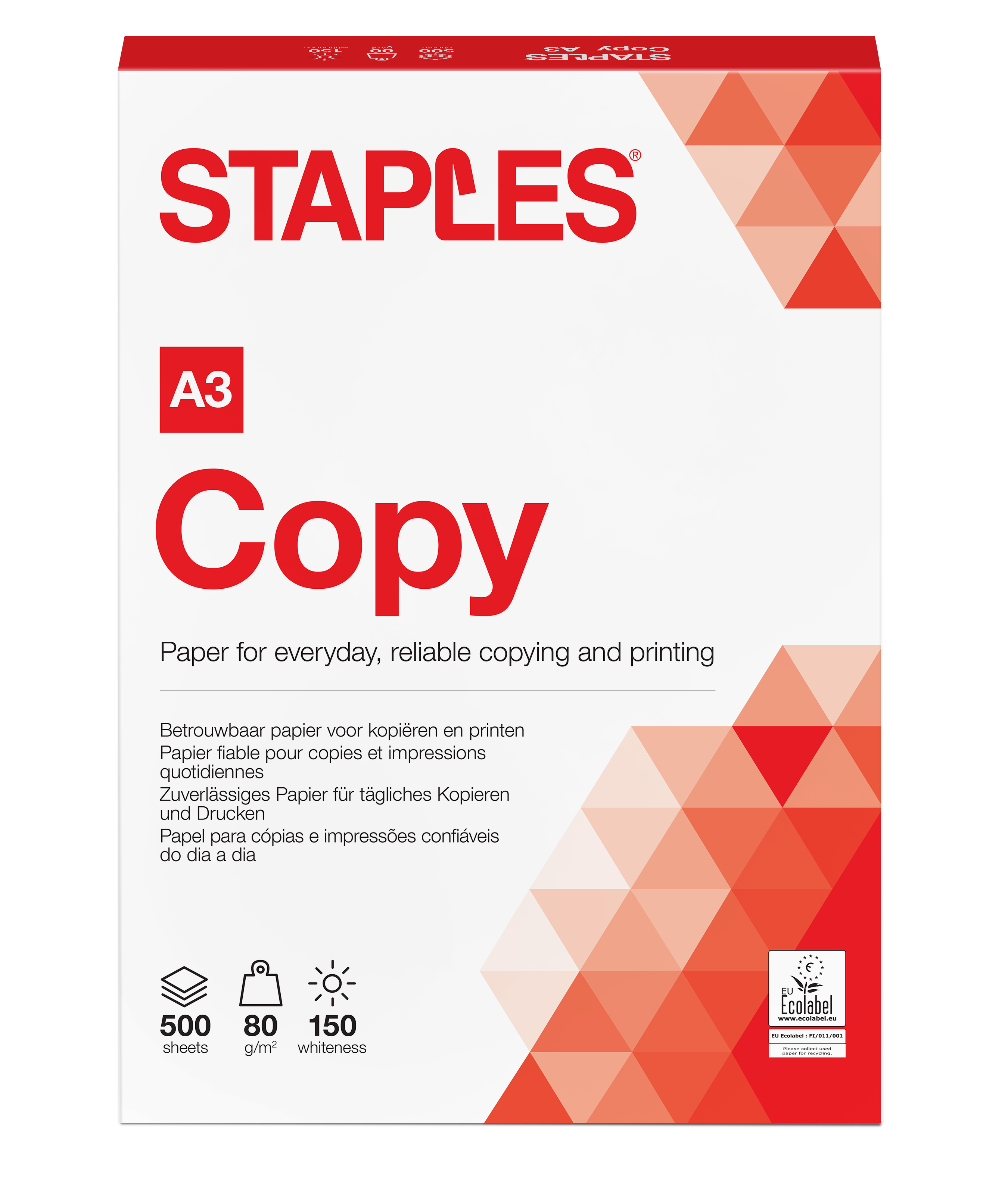 Copy Papier A3 80 g/m² Weiß