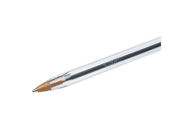 Kugelschreiber, Cristal®, 0,4 mm, Schaftfarbe: farblos, transparent, Schreibfarbe: blau