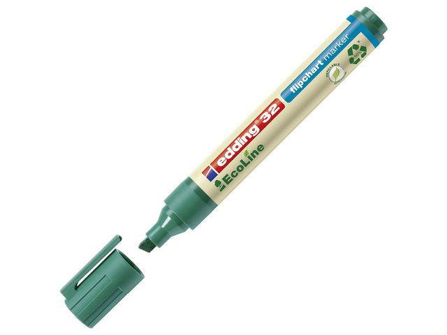 Flipchartmarker, EcoLine 32, Keilspitze, 1 - 5 mm, Schreibfarbe: grün
