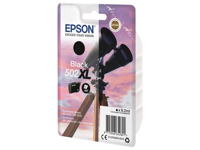 Epson 502XL - mit hoher Kapazität - Schwarz - Original - Tintenpatrone