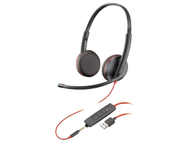 Blackwire C3220 On-Ear Headset, USB