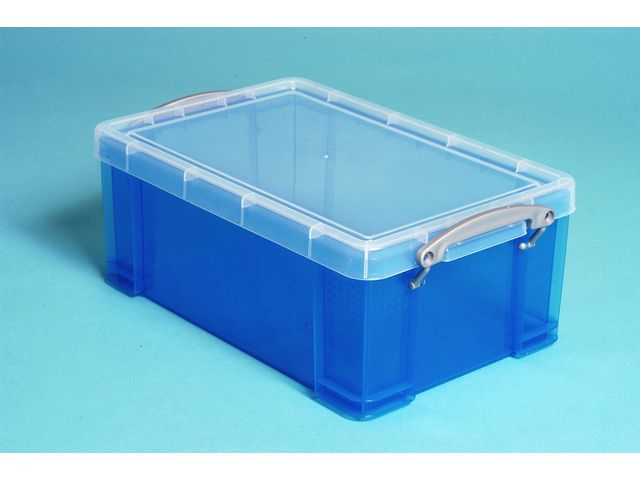 Stapelbare Aufbewahrungsbox 9 l 395 x 255 x 155 mm Blau-transparent