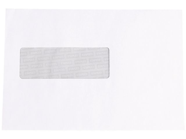 Geschäftsumschlag, 156 x 220 x 156 mm, Sichtfenster, Selbstklebend, Papier, Weiß