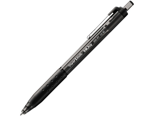 InkJoy 300 RT, Druckkugelschreiber, Mittelgroße 1-mm-Spitze, Schwarzer Schaft mit Griff, Schwarze Tinte