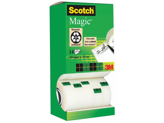Magic™ Klebeband Transparent 19 mm x 33 m, 14er-Pack