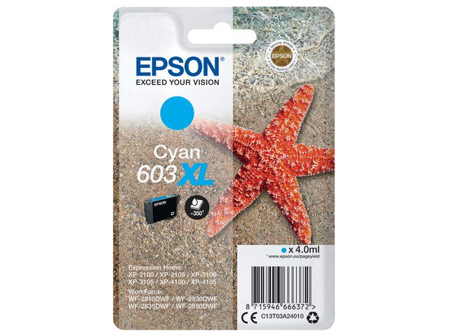 EPSON Singlepack Cyan 603XL Ink