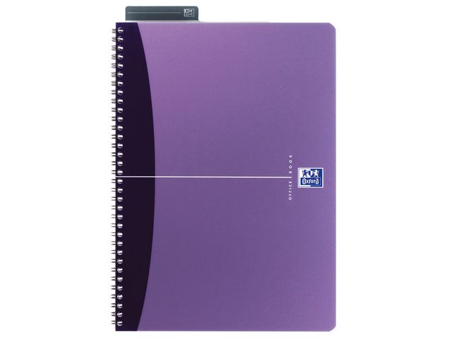 Office Essentials Collegeblock mit Doppelspiralbindung, DIN A4, 90 Blatt/180 Seiten, 90 g/m², Liniert, Verschiedene Farben, SCRIBZEE® kompatibel