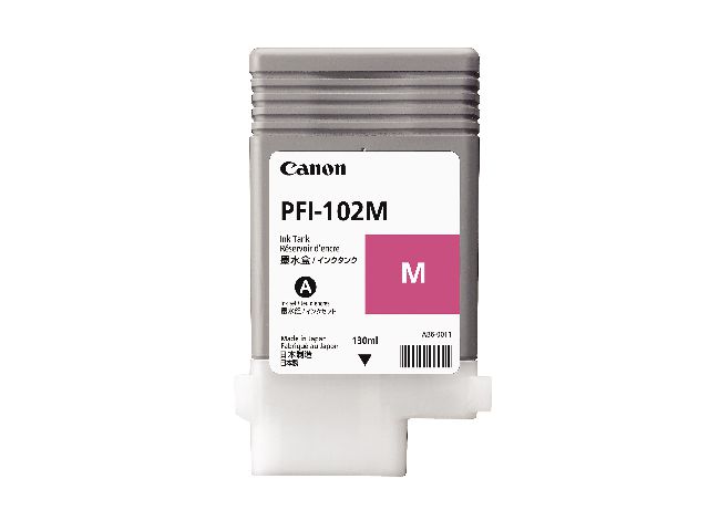 Tintenpatrone, PFI-102M, 0897B001, original, magenta, 130 ml