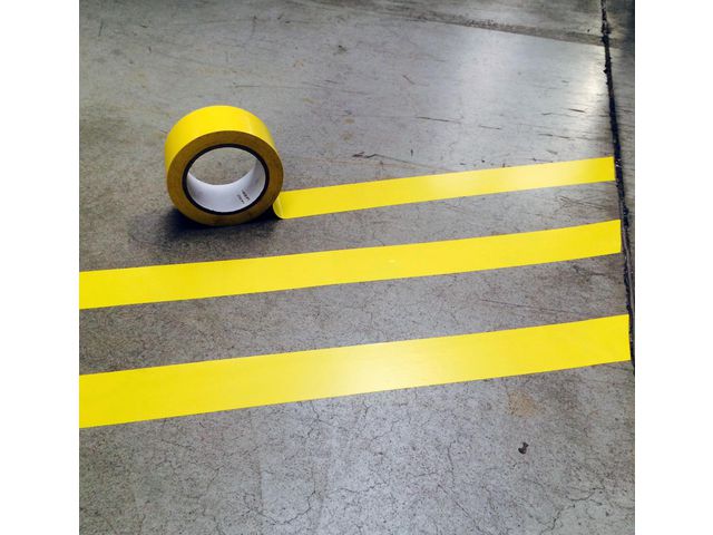 Markierungsband zur Bodenmarkierung, 50 mm x 33 m, Gelb