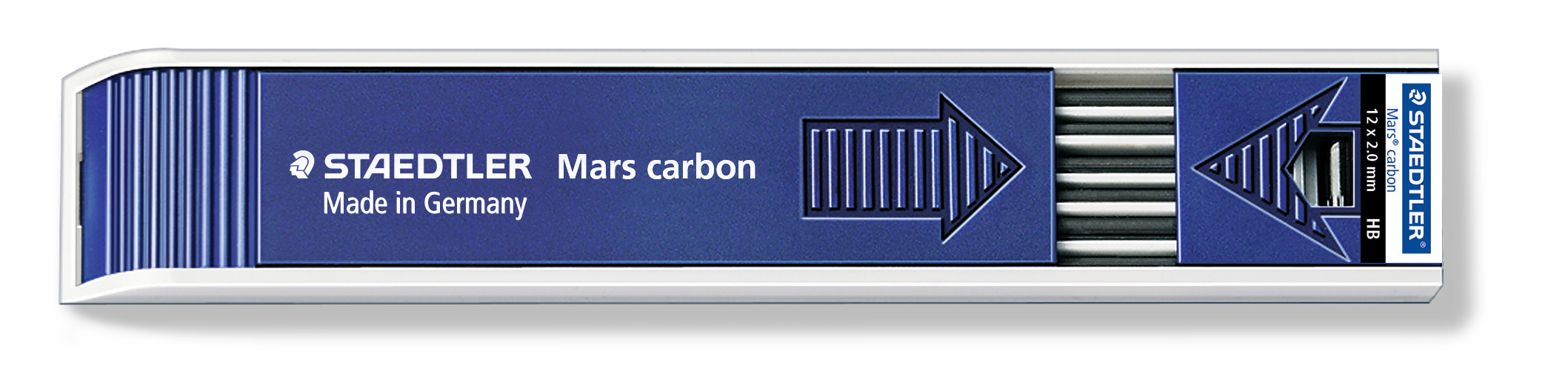 Mars Carbon 200 Druckbleistiftminen, 2 mm Stärke, Härtegrad HB