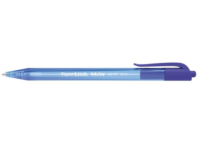 InkJoy 100 RT, Druckkugelschreiber, Mittelstarke 1-mm-Spitze, Blauer Schaft, Blaue Tinte