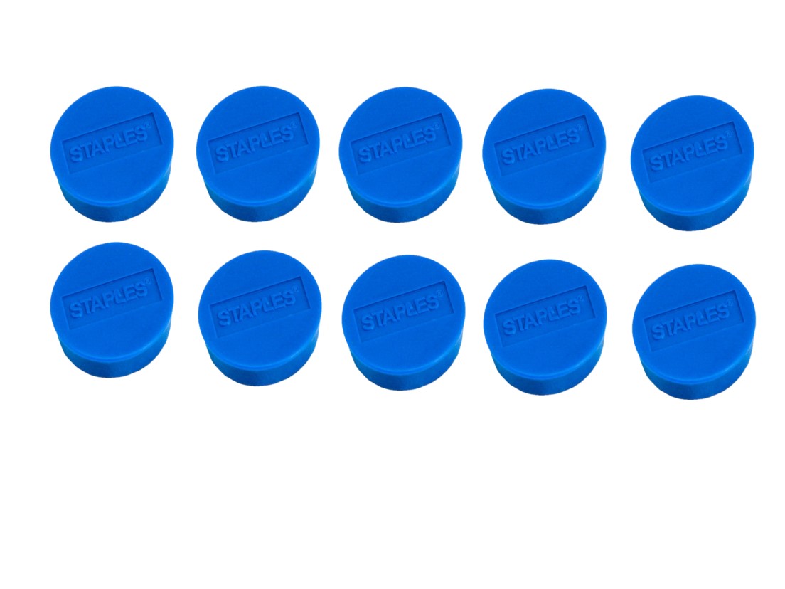 Magnet, rund, Ø: 10 mm, Haftkraft: 80 g, blau