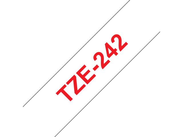 brother® Schriftbandkassette, TZe, laminiert, 18 mm x 8 m, rot auf weiß