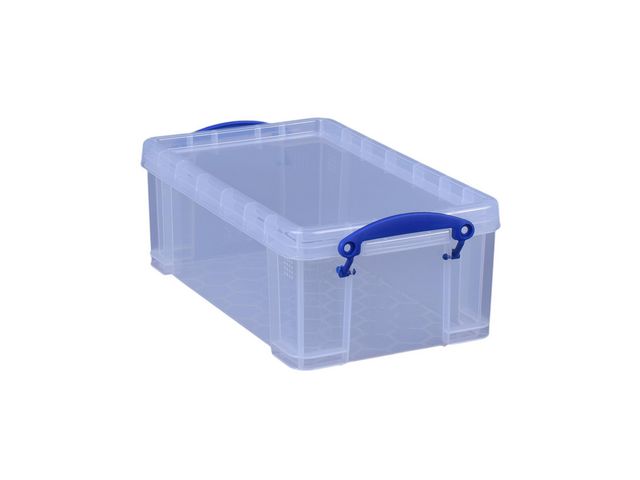 Aufbewahrungsbox, PP, mit Deckel, 2 Tragegriffe, 5 l, 34 x 20 x 12,5 cm, transparent