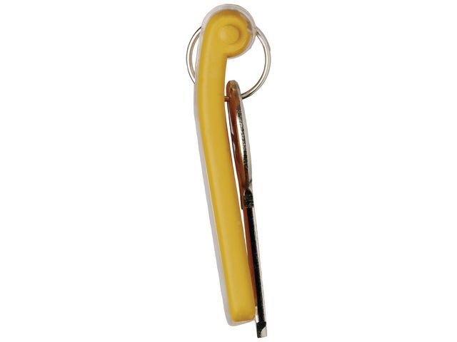 Schlüsselanhänger Key Clip, Kunststoff, 25 x 65 x 10 mm, gelb
