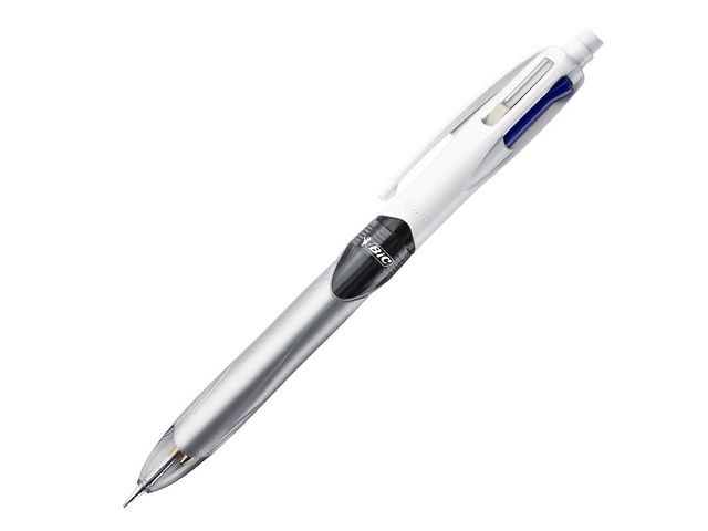 4 Colours™ Multifunktions-Stift, Kugelschreiberspitze 1 mm und 0,7-mm-HB-Bleistiftmine, verschiedene Tintenfarben: Schwarz, Blau, Rot