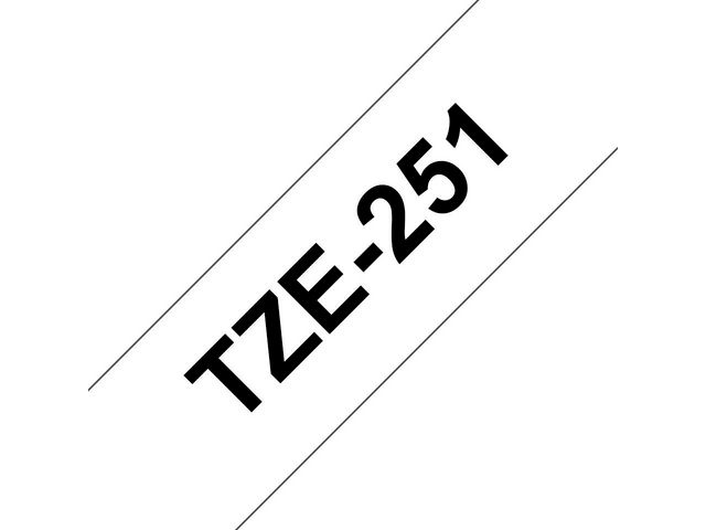 ® Schriftbandkassette, TZe, laminiert, 24 mm x 8 m, schwarz auf weiß