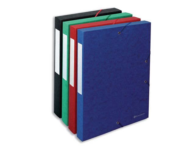 Dokumentenbox Exabox, Manilakarton, A4, 24 x 4 x 32 cm, blau