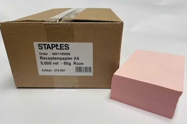 Rezeptpapier A6 80 g/m² Rosa