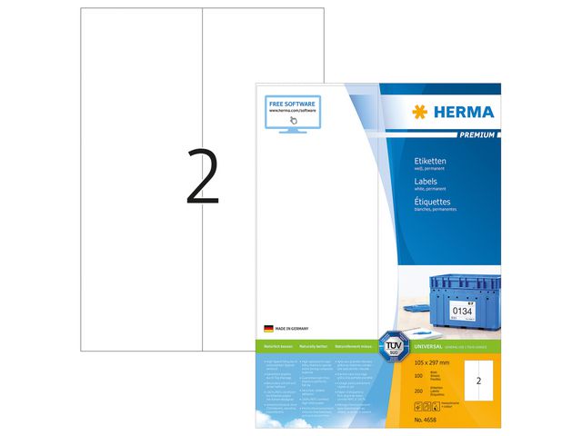 HERMA Premium - laminierte Etiketten - 200 Etikett(en) - 105 x 297 mm