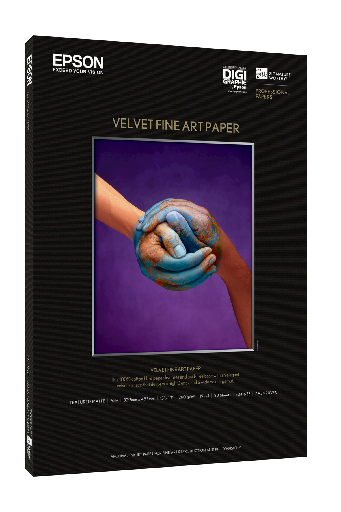 Velvet Fine Art Papier, A3+, 260 g/m²