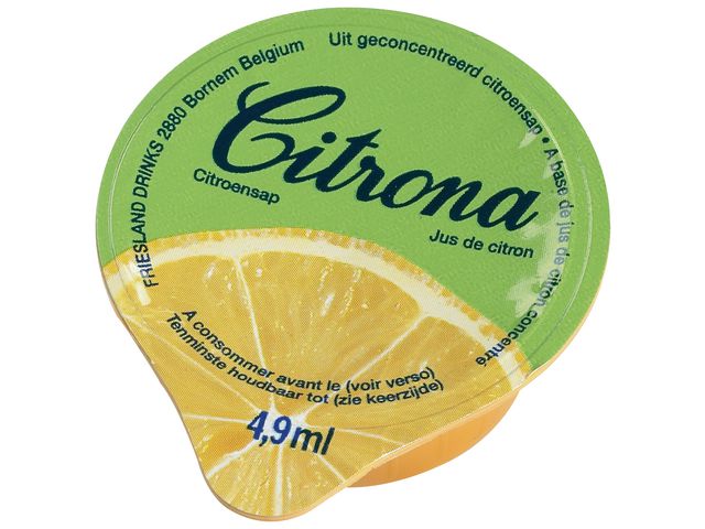 Zitrone, Portion 4,9 ml pro Becher
