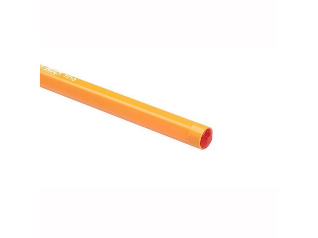 Orange, Kugelschreiber, Feine 0,8-mm-Spitze, Orangener Schaft, Rote Tinte