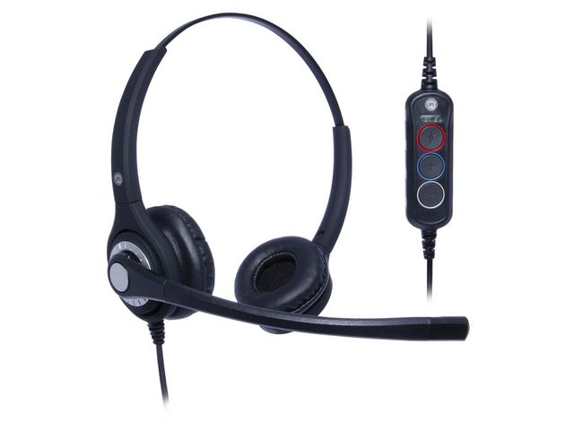 402S-USB On-Ear-Stereo Headset, verkabelt, USB-A, schwarz