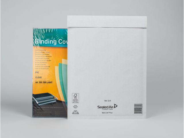  Plus Luftpolsterumschlag, G4, 330 x 240 mm, AirCap®, selbstklebend, Kraftpapier, weiß