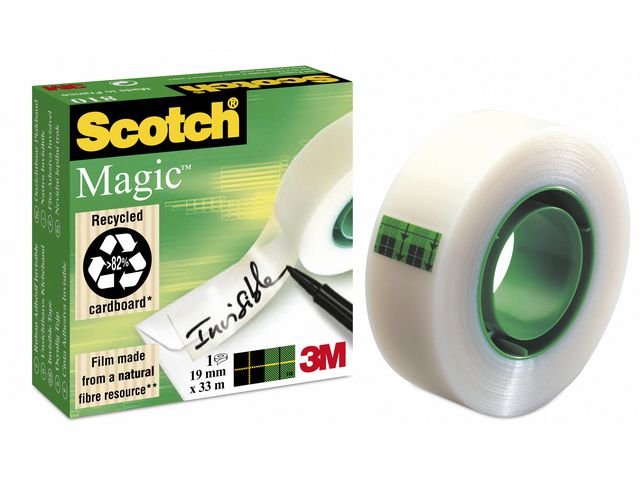 Klebeband Magic™ Tape 810, Zelluloseacetat, selbstklebend, permanent, 19 mm x 33 m, transparent