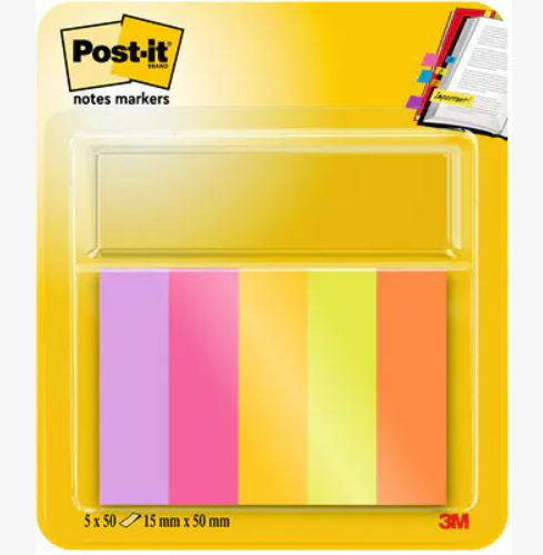 Haftnotiz Page Marker, Energetic Colour Collection, 15 x 50 mm